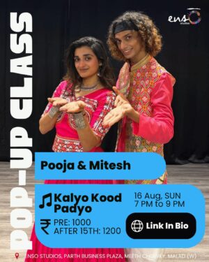 POP-UP CLASS WITH POOJA & MITESH - 16 AUG 7PM