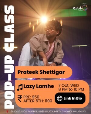 POP-UP CLASS WITH PRATEEK - 7 OCT 8PM